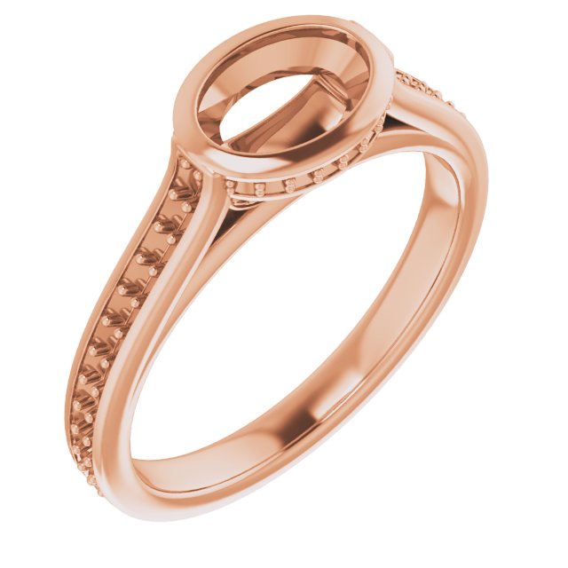 Bezel-Set Accented Engagement Ring