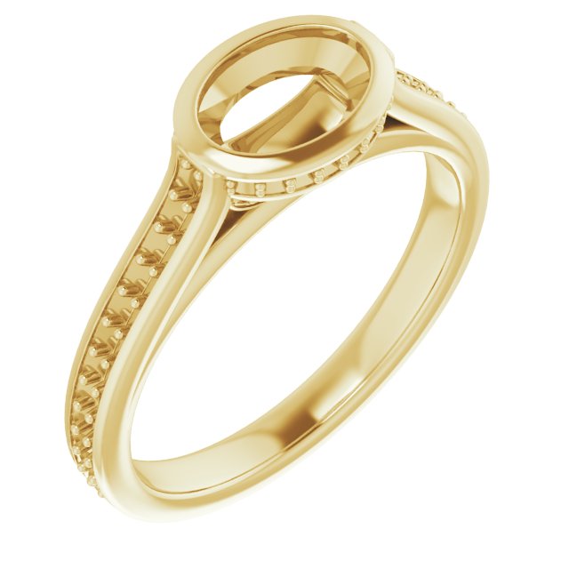 Bezel-Set Accented Engagement Ring