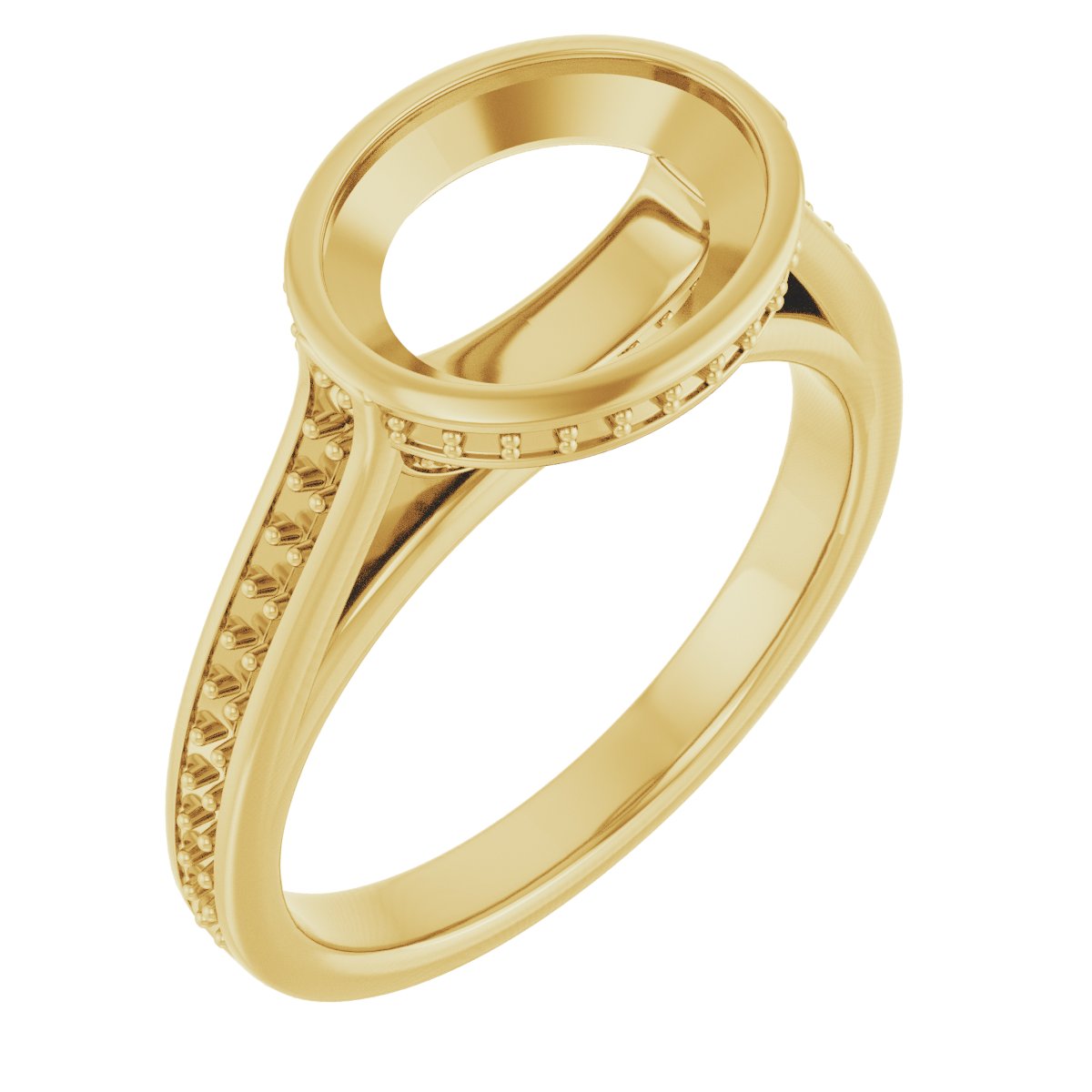 Bezel-Set Accented Engagement Ring