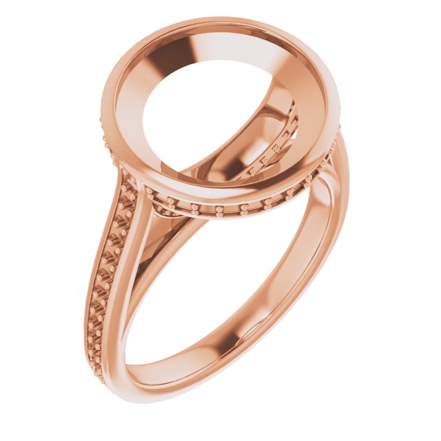 Bezel-Set Accented Engagement Ring