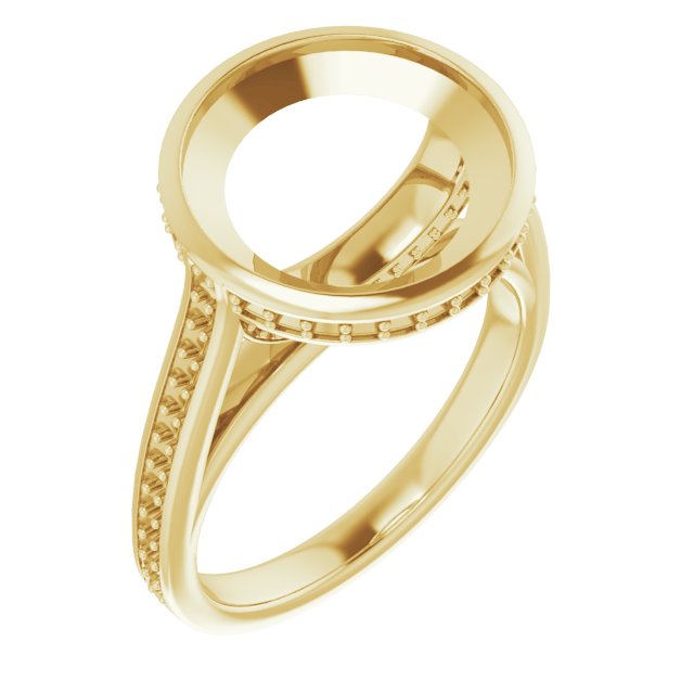 Bezel-Set Accented Engagement Ring