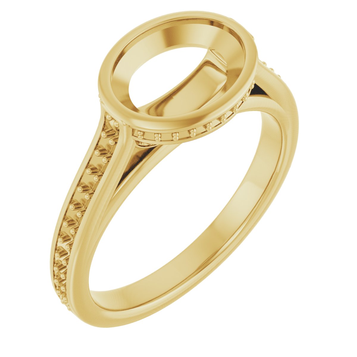 Bezel-Set Accented Engagement Ring