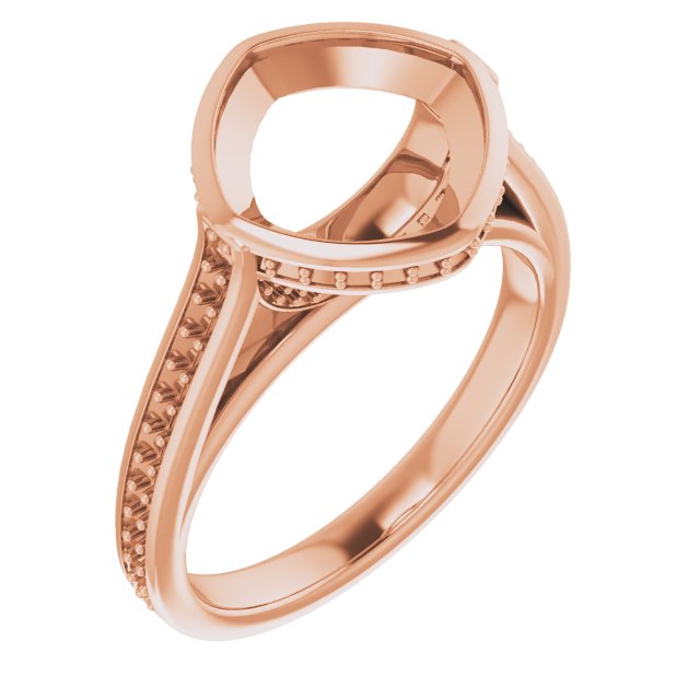 Bezel-Set Accented Engagement Ring