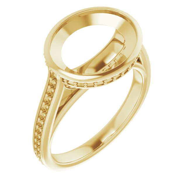 Bezel-Set Accented Engagement Ring