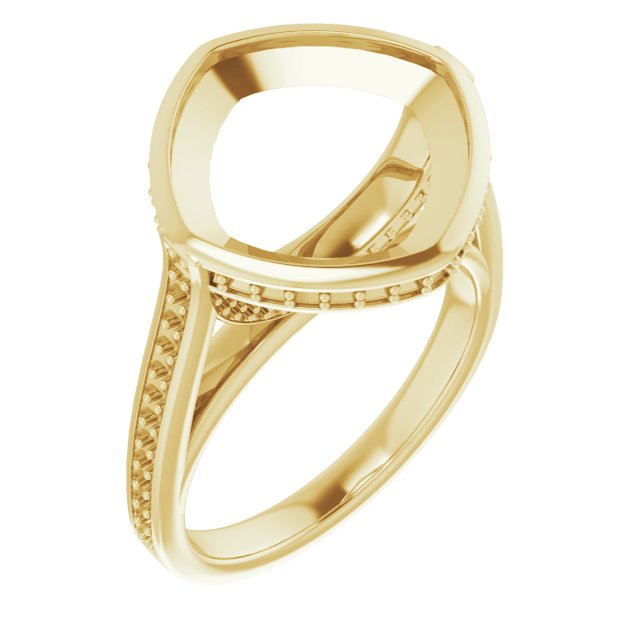 Bezel-Set Accented Engagement Ring