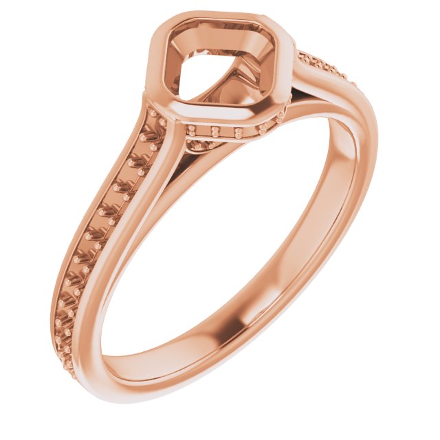 Bezel-Set Accented Engagement Ring