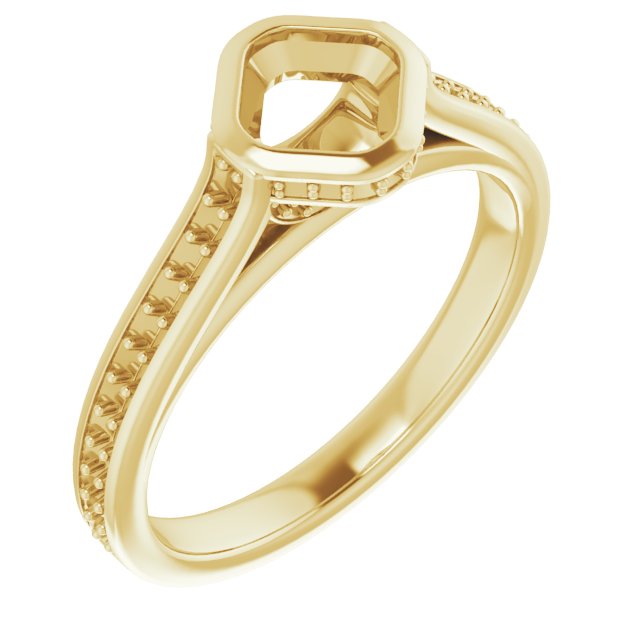 Bezel-Set Accented Engagement Ring
