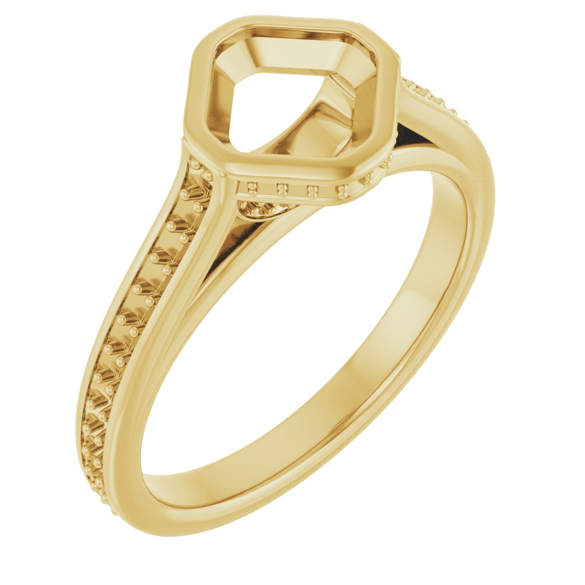 Bezel-Set Accented Engagement Ring