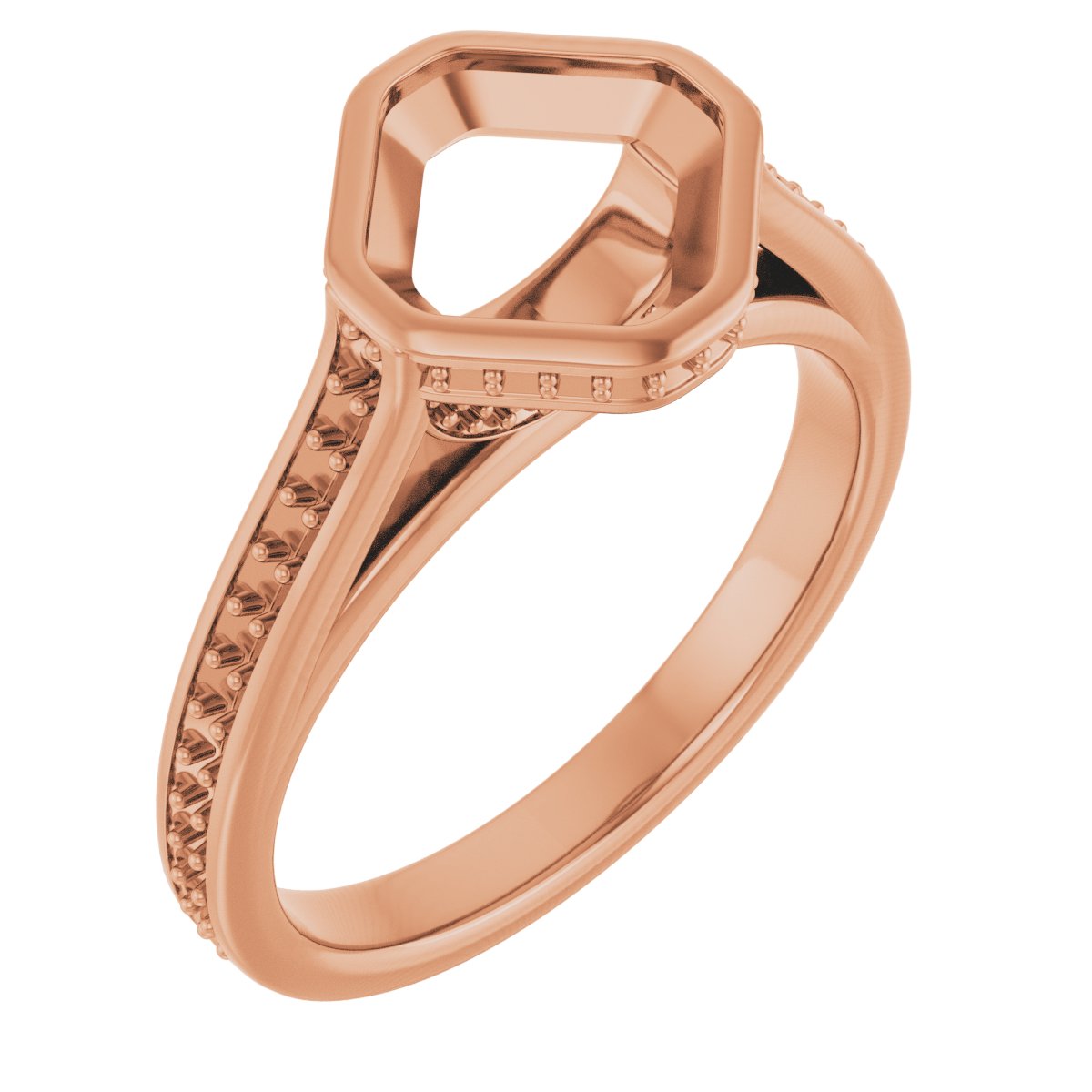 Bezel-Set Accented Engagement Ring