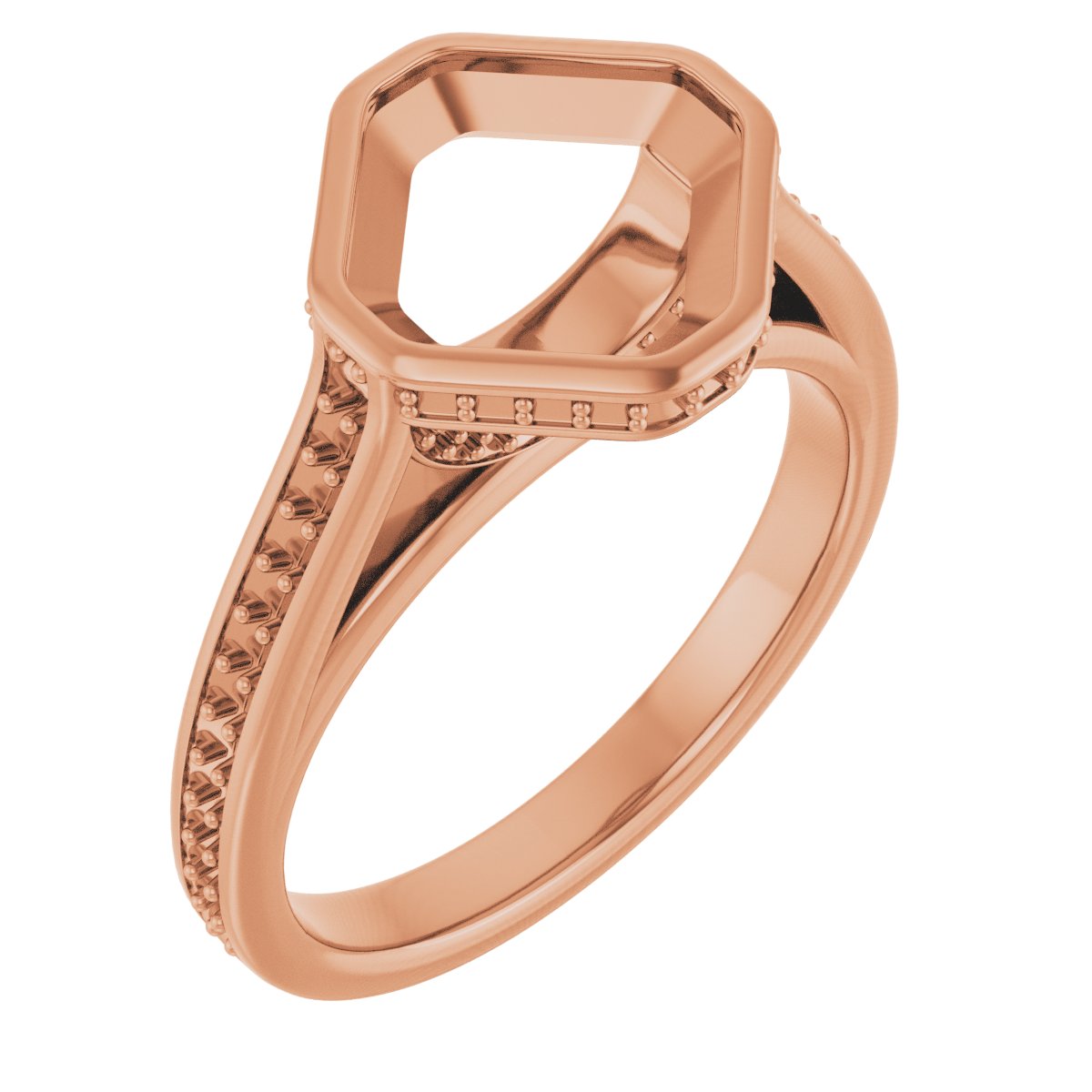Bezel-Set Accented Engagement Ring