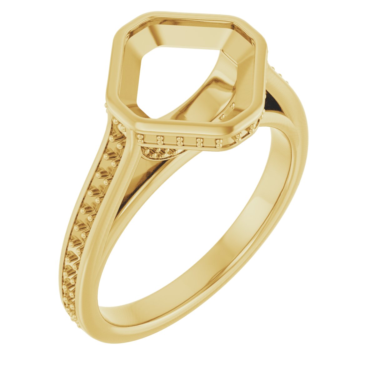 Bezel-Set Accented Engagement Ring