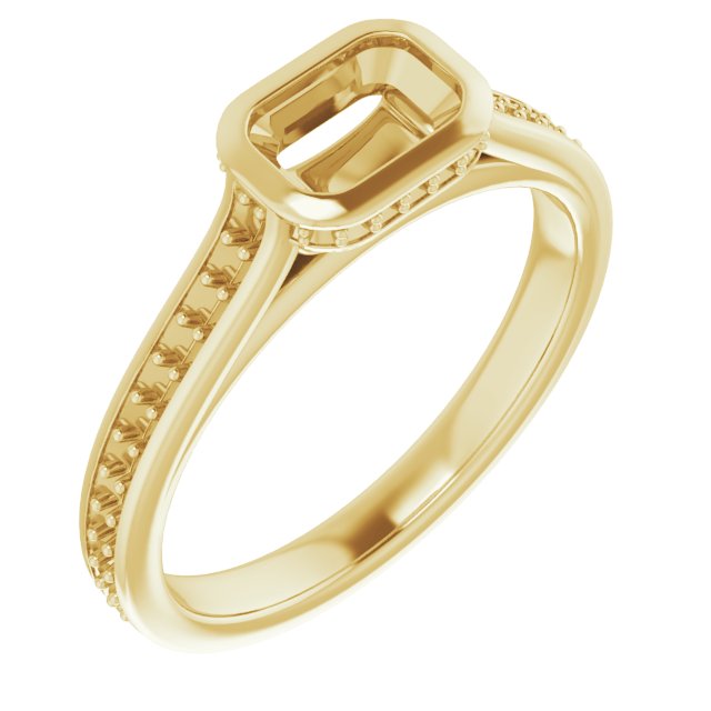 Bezel-Set Accented Engagement Ring