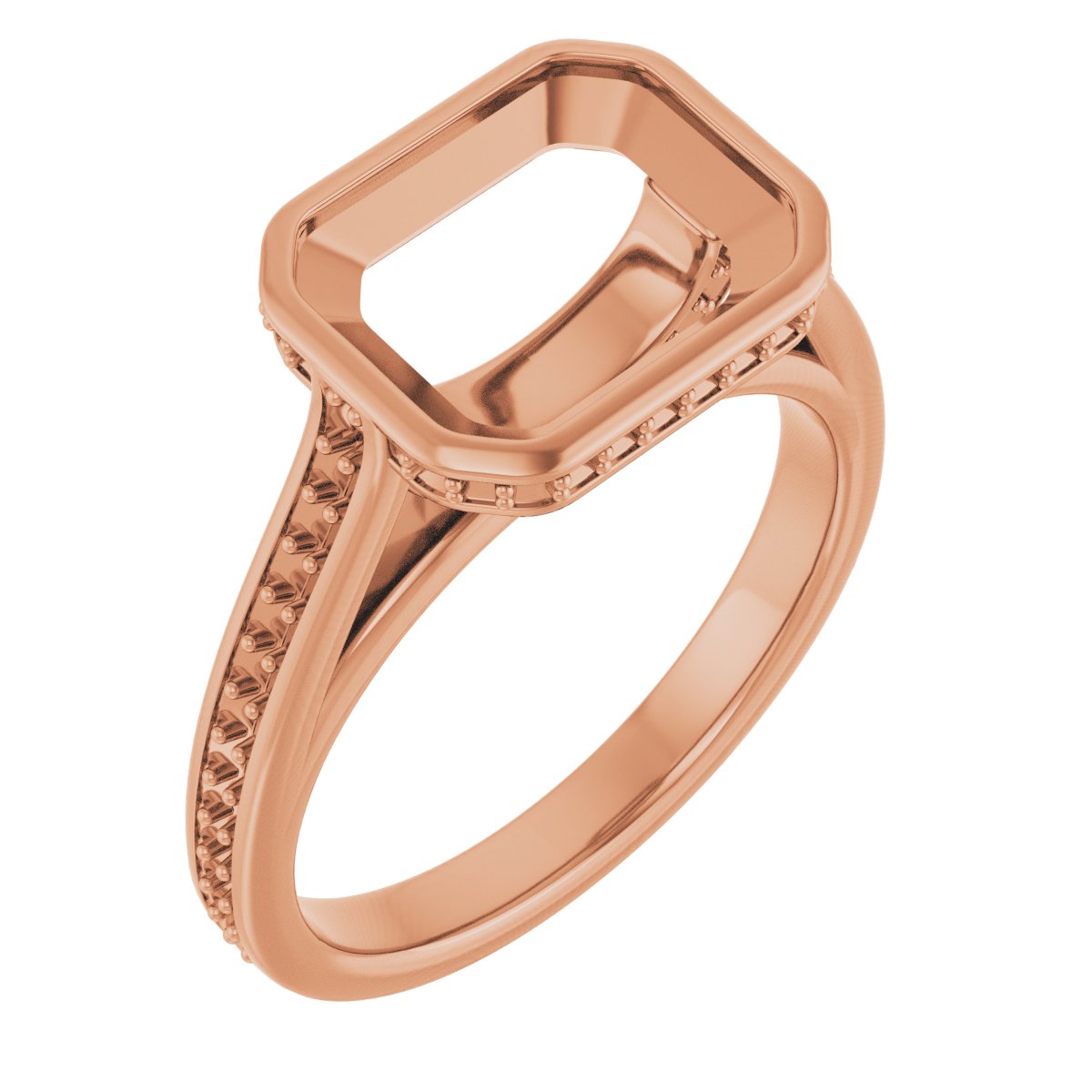 Bezel-Set Accented Engagement Ring