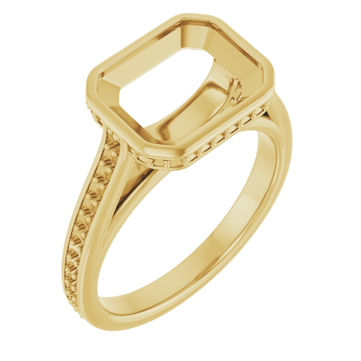 Bezel-Set Accented Engagement Ring