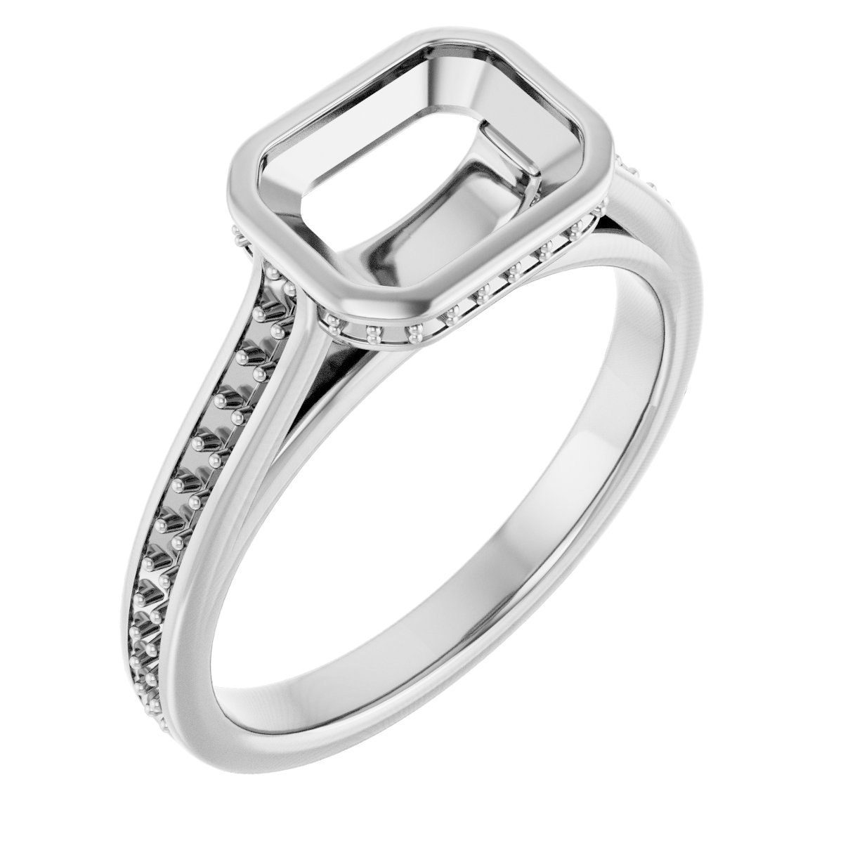 Bezel-Set Accented Engagement Ring
