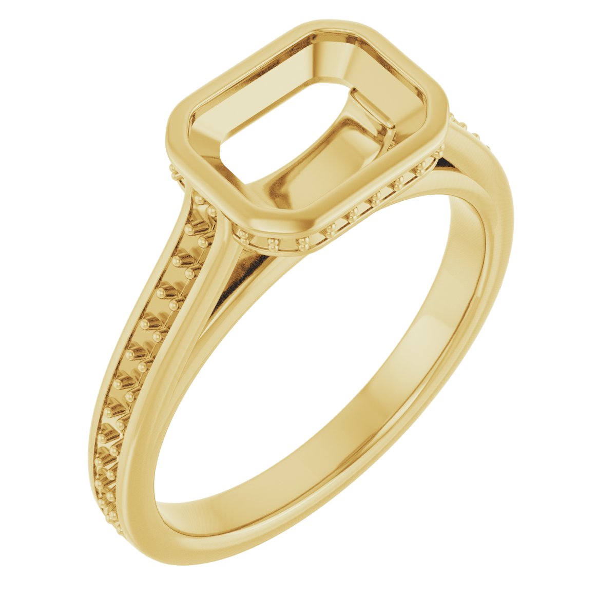 Bezel-Set Accented Engagement Ring