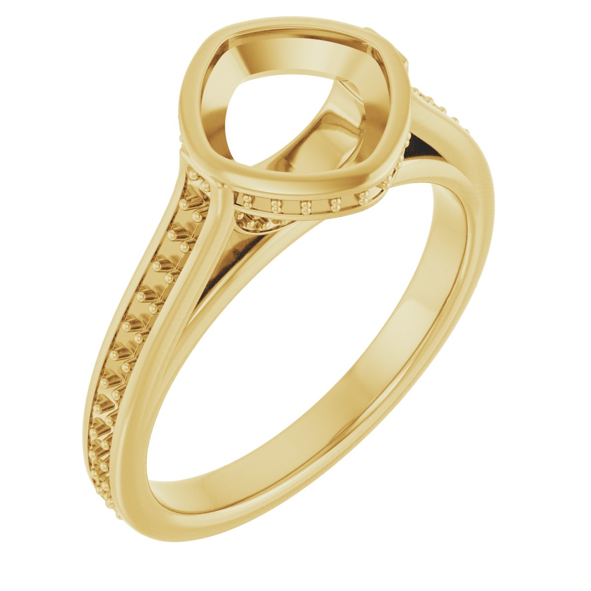 Bezel-Set Accented Engagement Ring