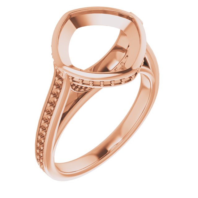 Bezel-Set Accented Engagement Ring