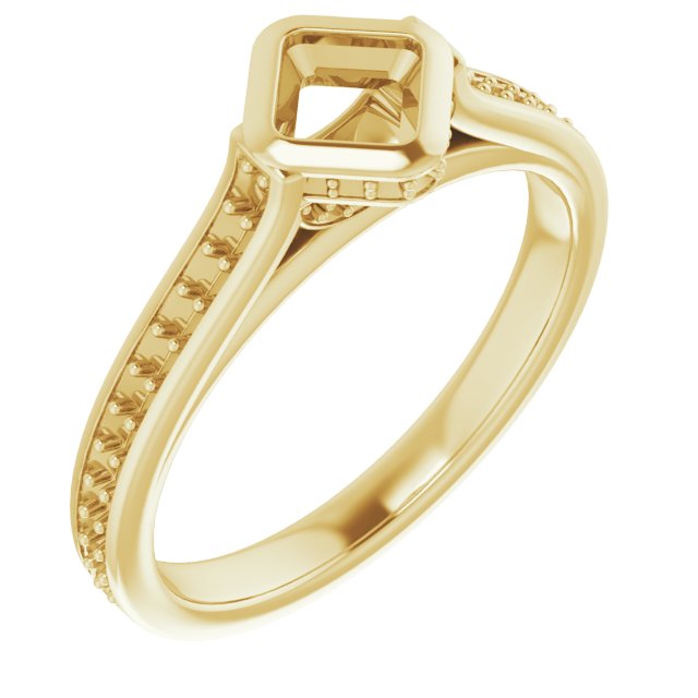 Bezel-Set Accented Engagement Ring