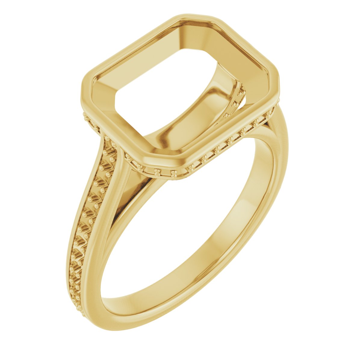 Bezel-Set Accented Engagement Ring