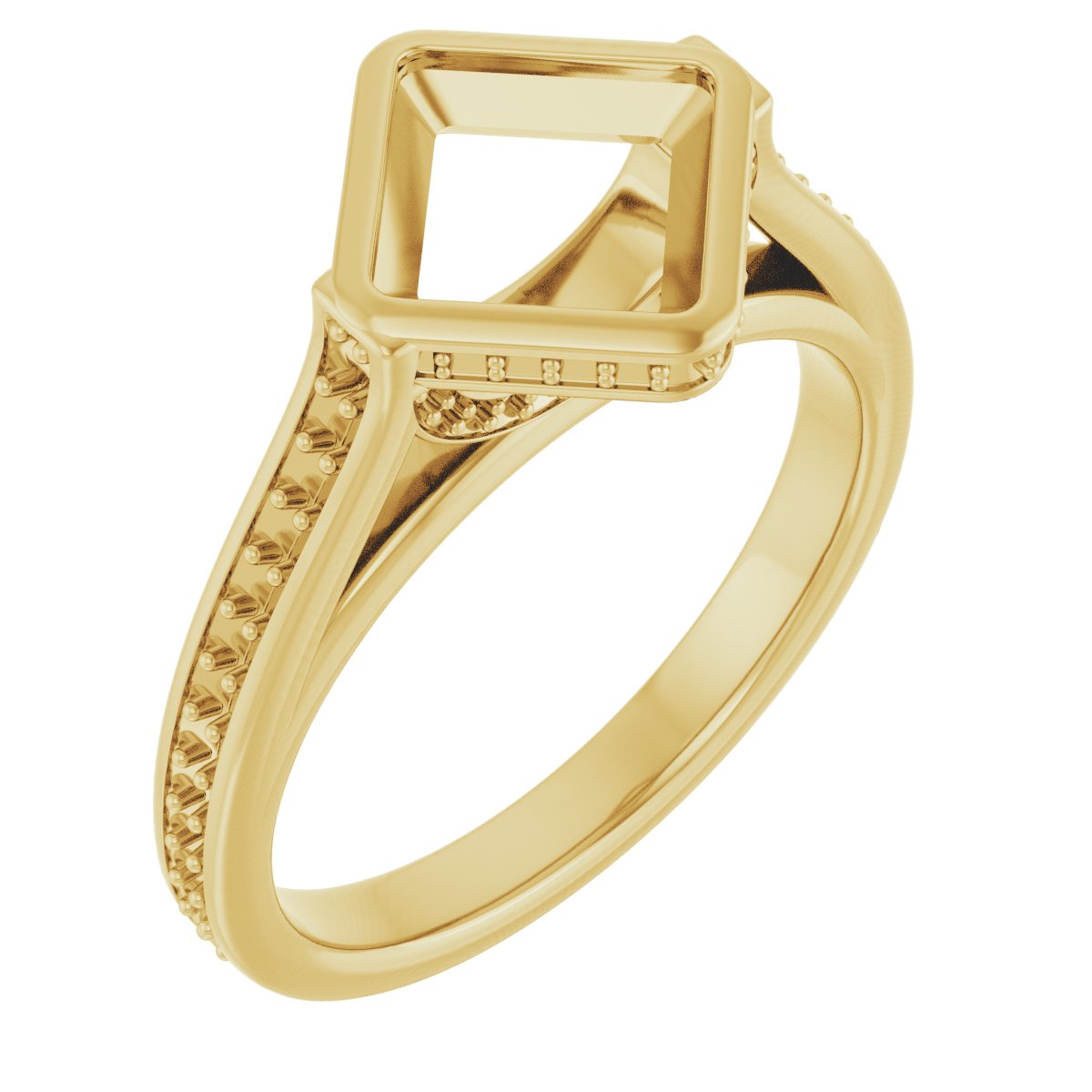 Bezel-Set Accented Engagement Ring