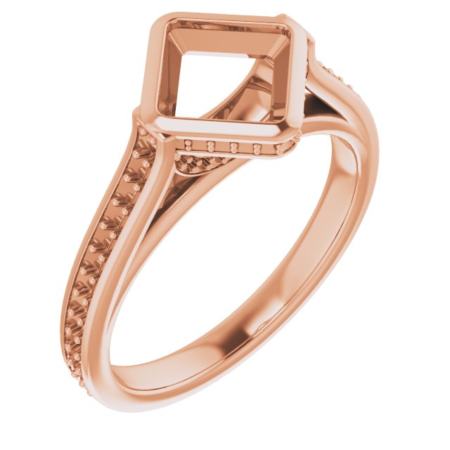 Bezel-Set Accented Engagement Ring