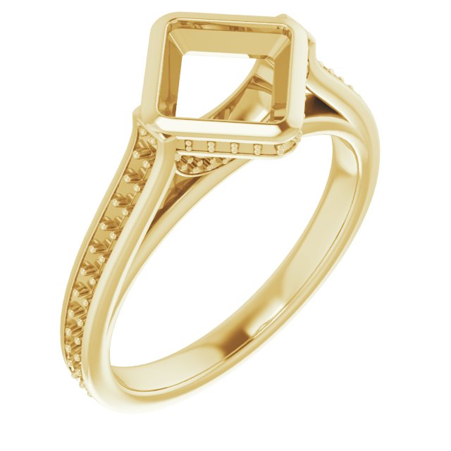 Bezel-Set Accented Engagement Ring