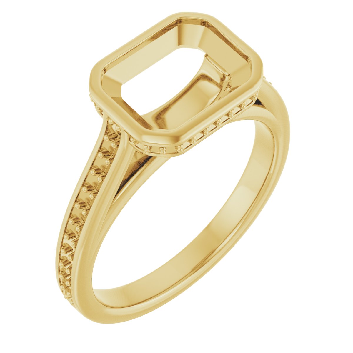 Bezel-Set Accented Engagement Ring