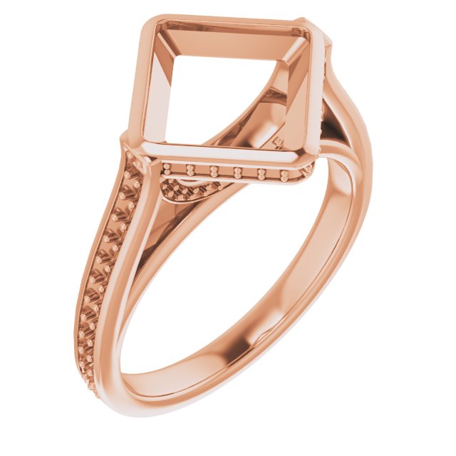 Bezel-Set Accented Engagement Ring