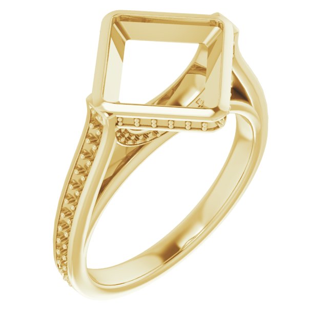 Bezel-Set Accented Engagement Ring