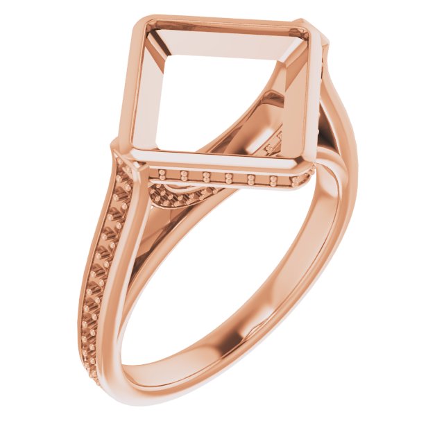 Bezel-Set Accented Engagement Ring