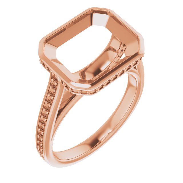 Bezel-Set Accented Engagement Ring