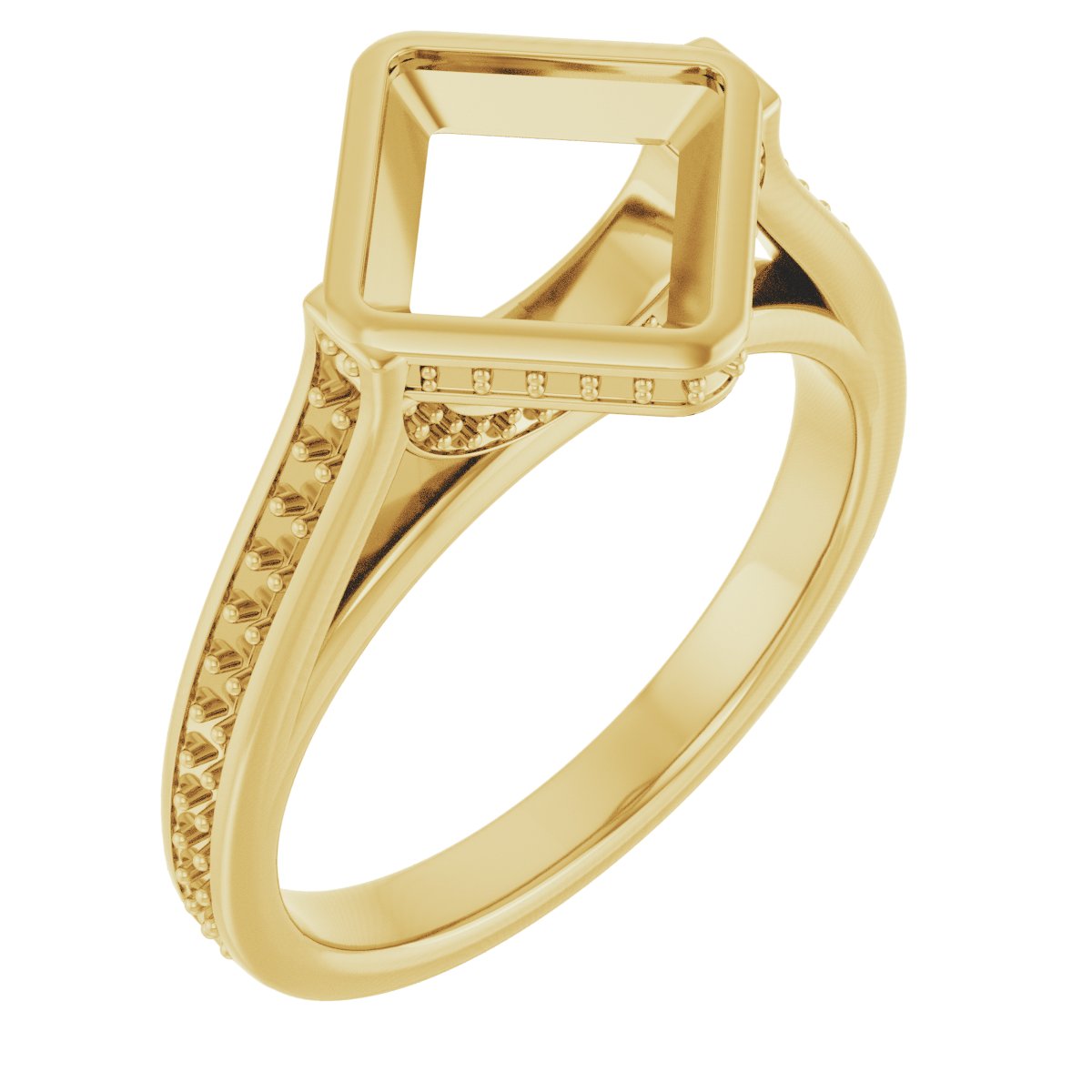 Bezel-Set Accented Engagement Ring