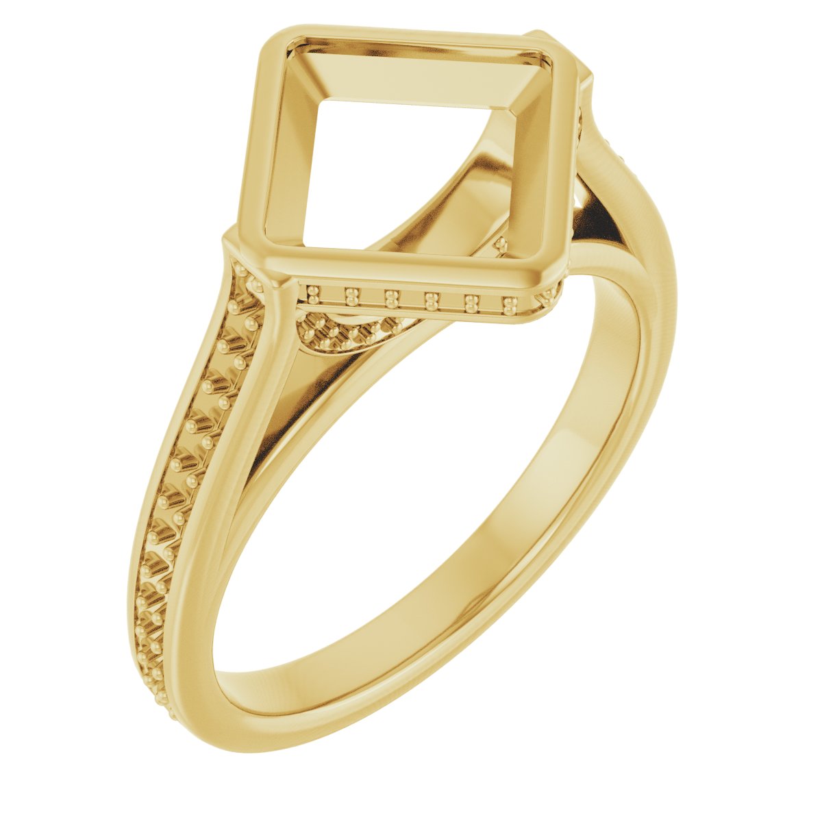 Bezel-Set Accented Engagement Ring