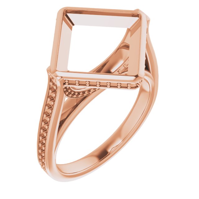 Bezel-Set Accented Engagement Ring