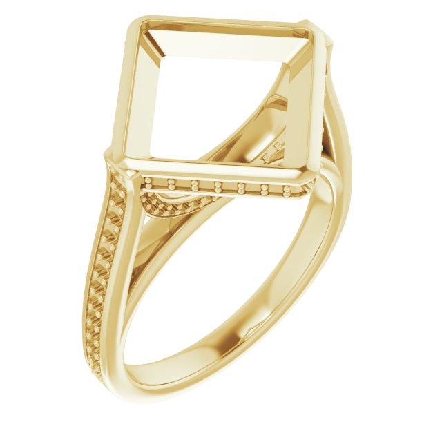 Bezel-Set Accented Engagement Ring