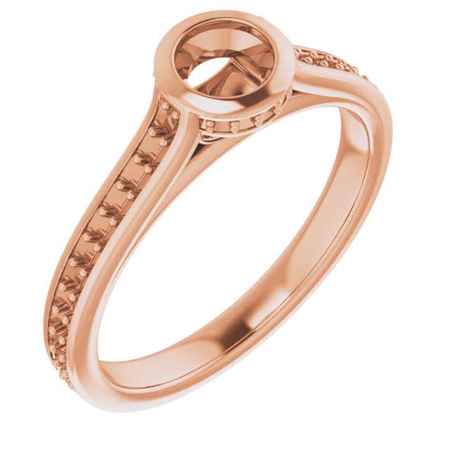 Bezel-Set Accented Engagement Ring