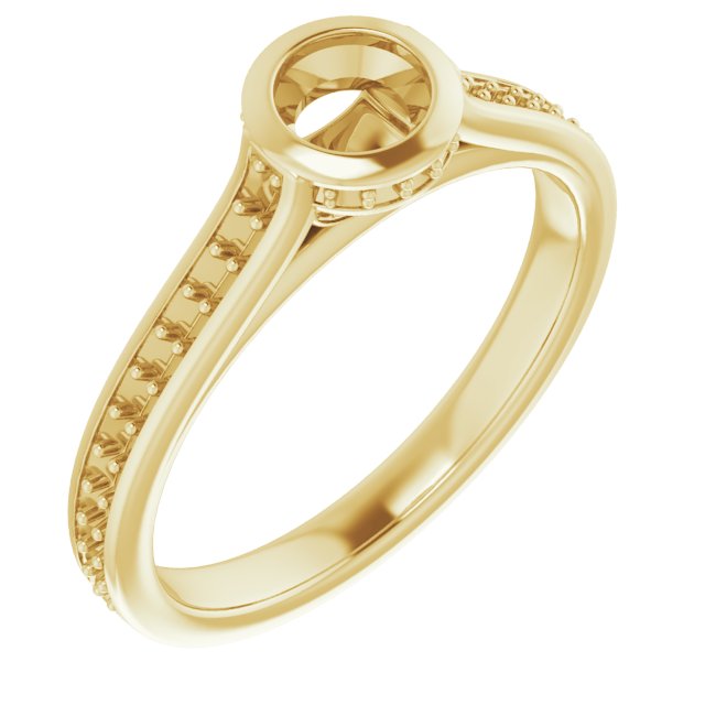 Bezel-Set Accented Engagement Ring