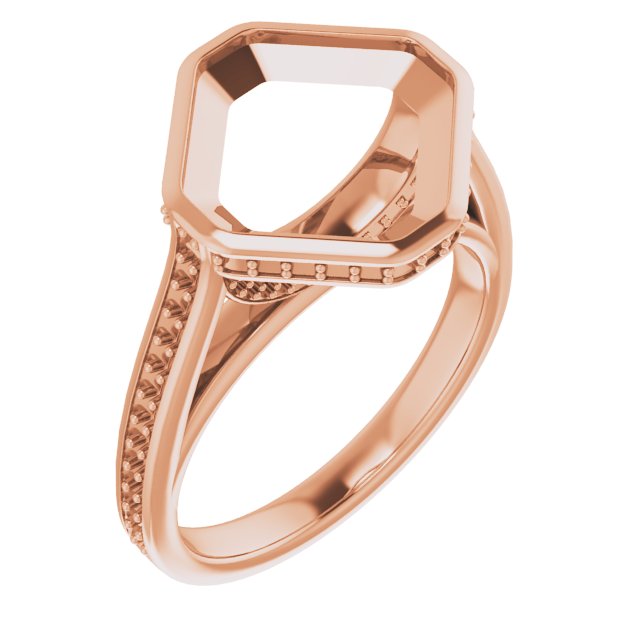 Bezel-Set Accented Engagement Ring