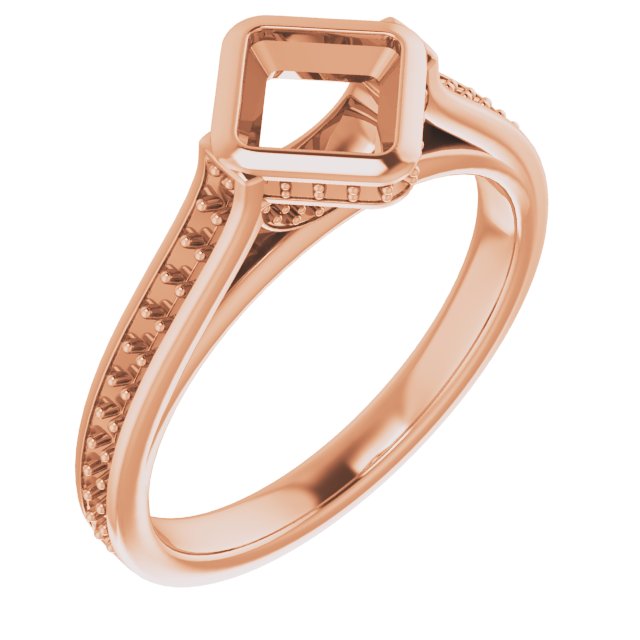 Bezel-Set Accented Engagement Ring