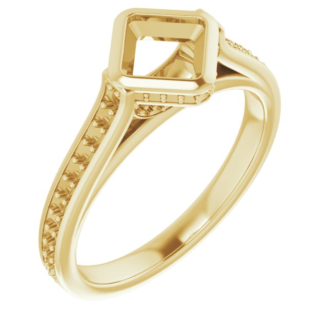 Bezel-Set Accented Engagement Ring