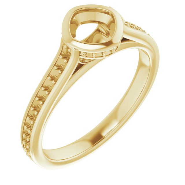 Bezel-Set Accented Engagement Ring