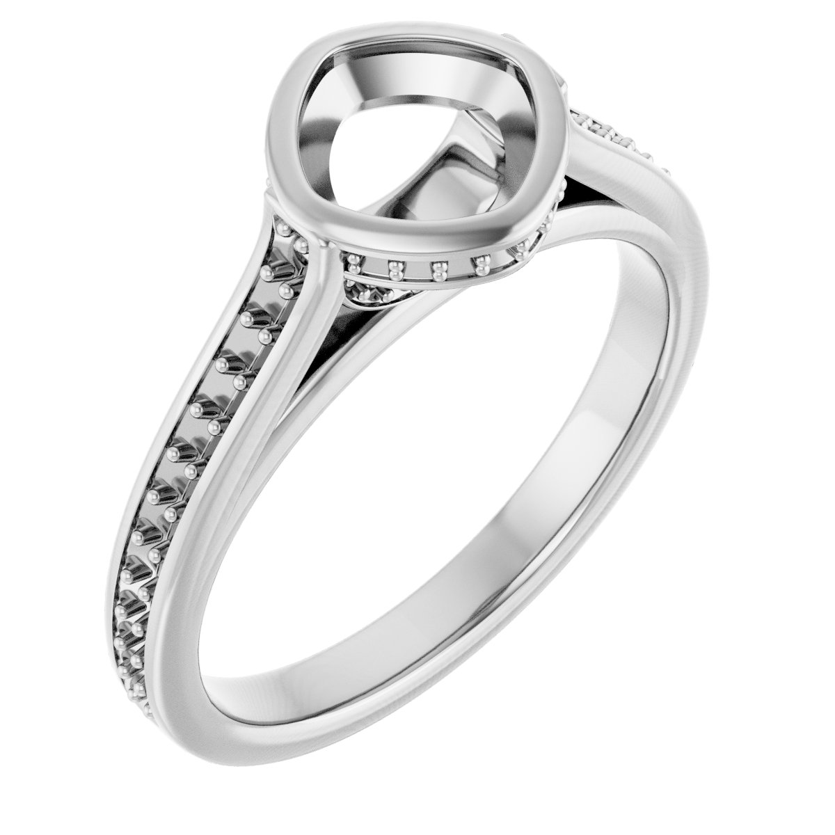 Bezel-Set Accented Engagement Ring