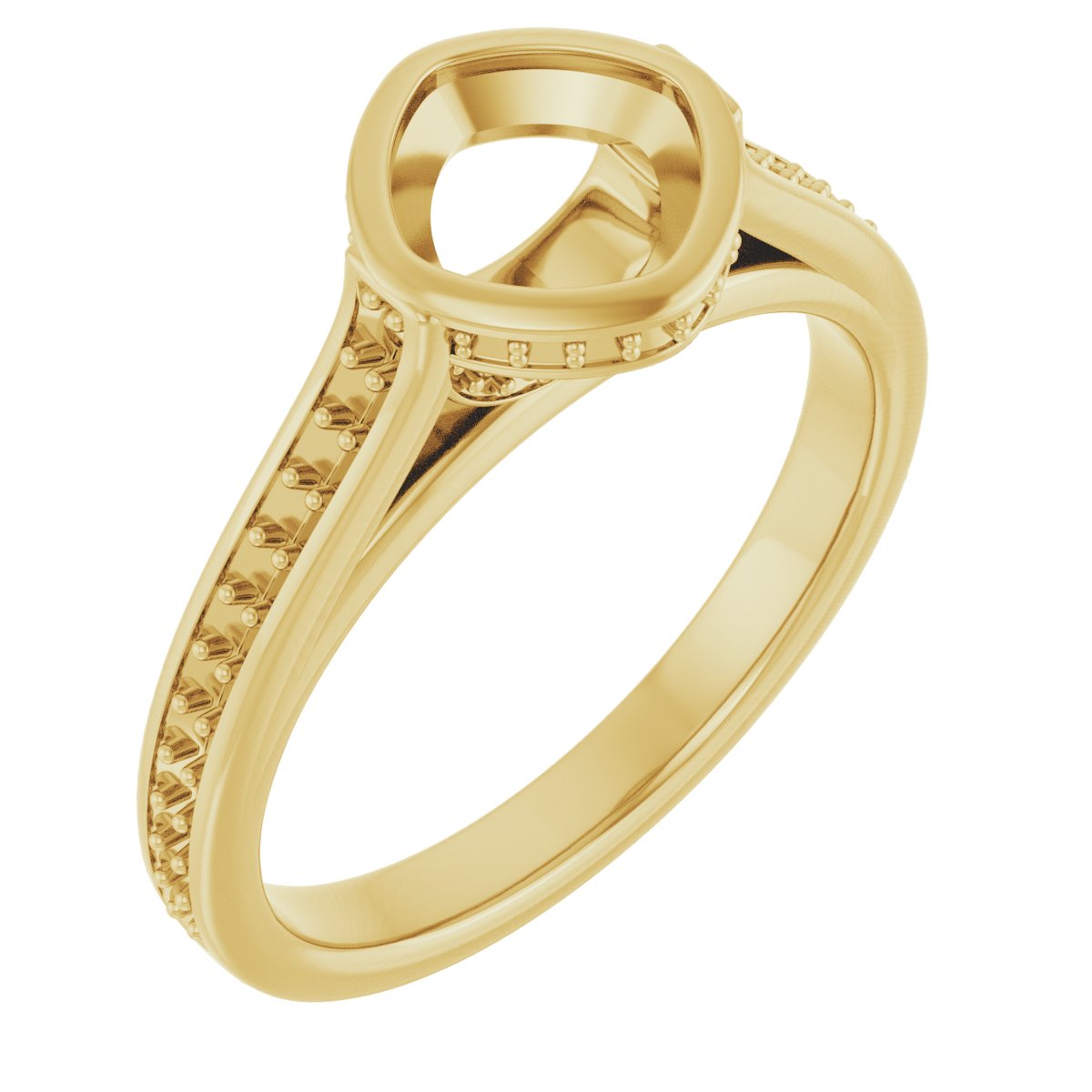 Bezel-Set Accented Engagement Ring