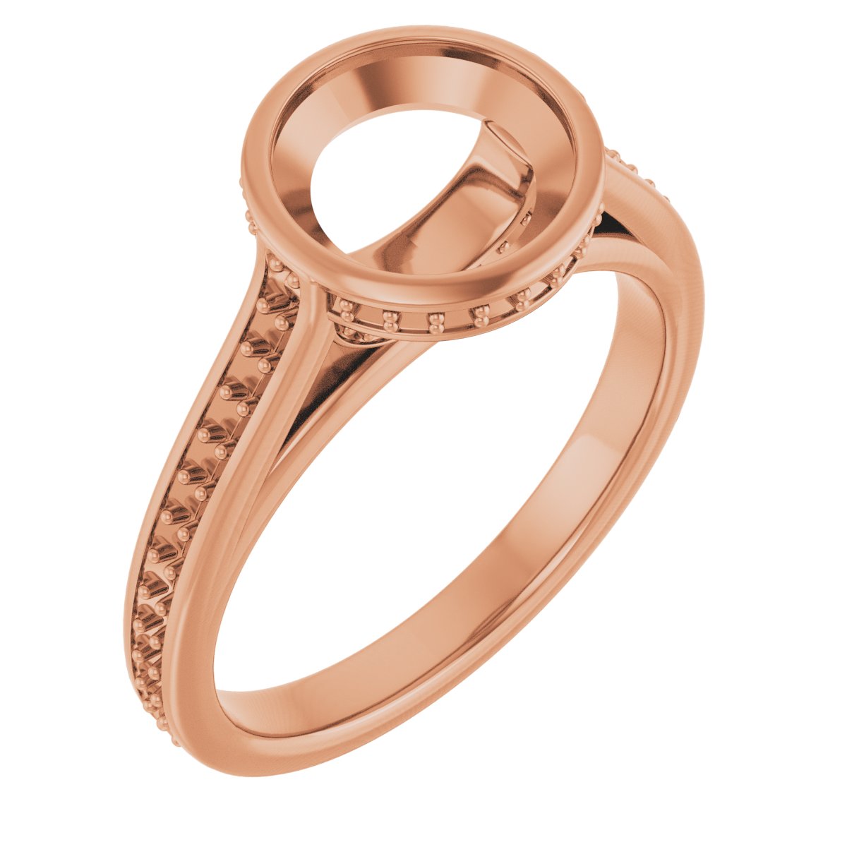 Bezel-Set Accented Engagement Ring