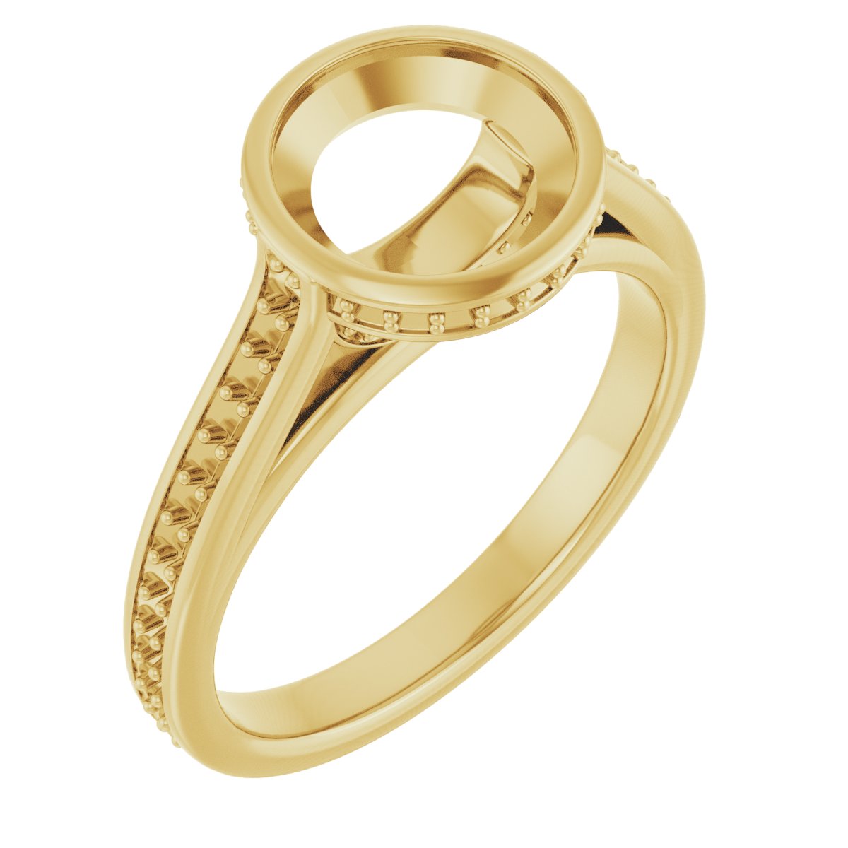 Bezel-Set Accented Engagement Ring