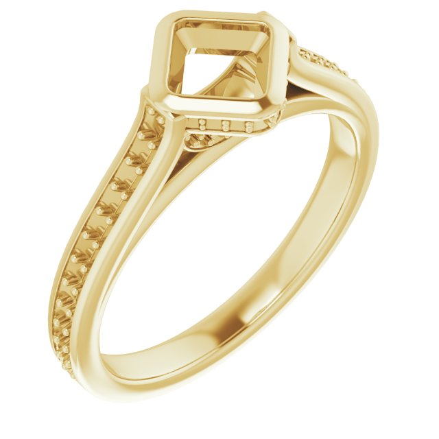 Bezel-Set Accented Engagement Ring