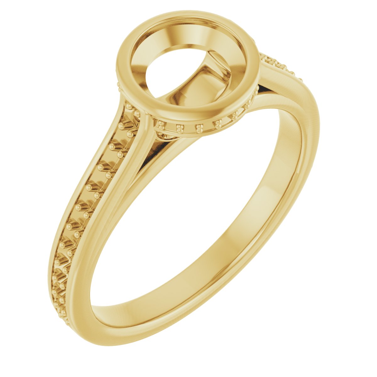 Bezel-Set Accented Engagement Ring