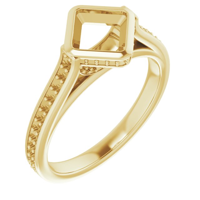 Bezel-Set Accented Engagement Ring