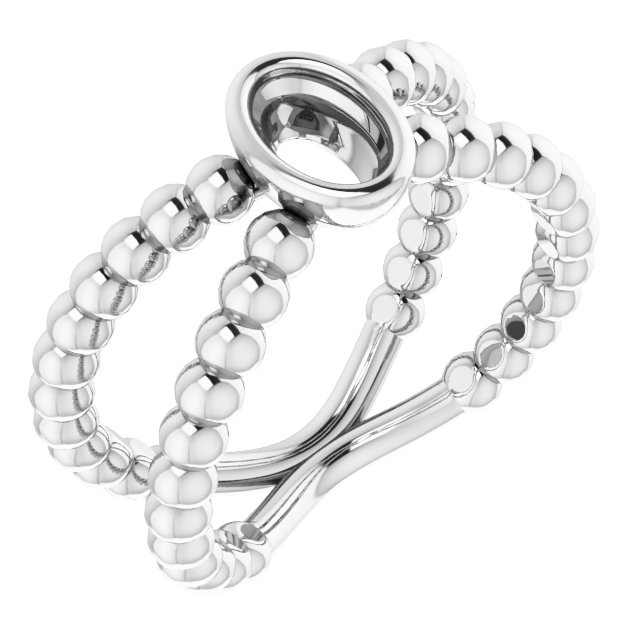 Beaded Bezel-Set Solitaire Ring